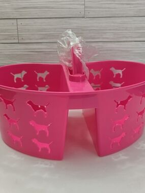 PINK Victoria's Secret Hot Pink Dog Cutout Caddy